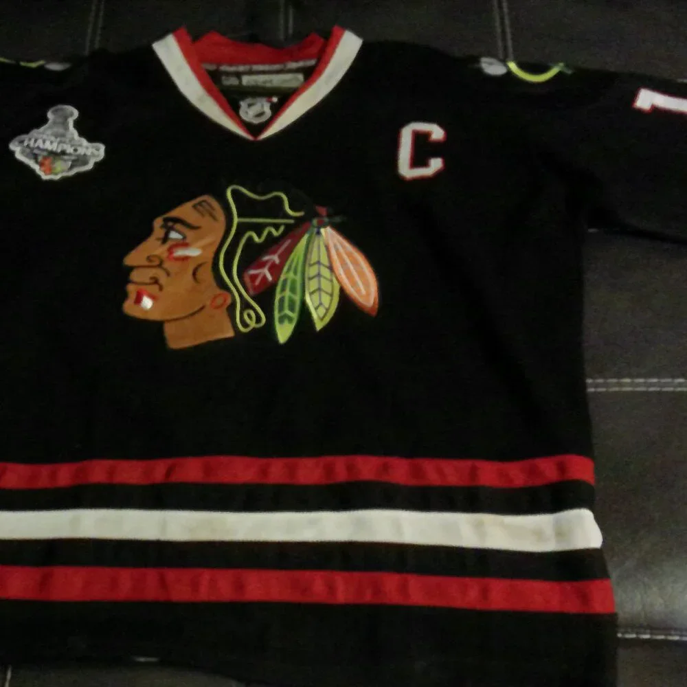 JONATHAN TOEWS CHICAGO BLACKHAWKS BLACK REEBOK PREMIER JERSEY XX-Large - Picture 4 of 14